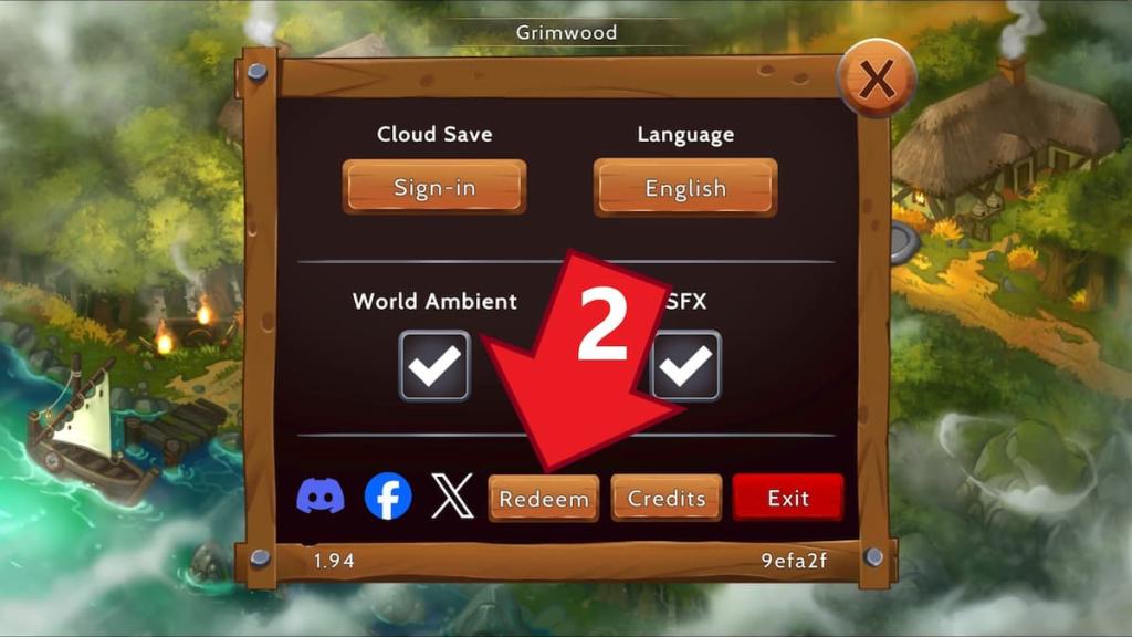 Redeem button in the Obsidian Knight RPG Settings menu