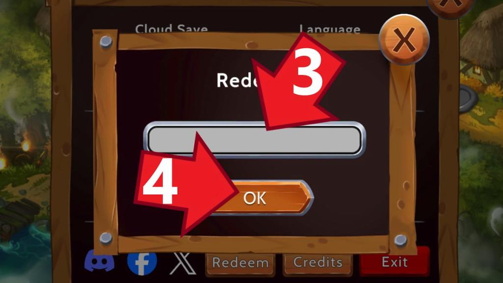 Redeem window in Obsidian Knight RPG