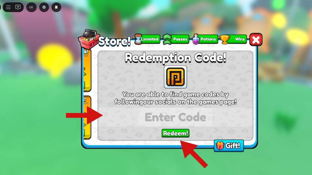 How to redeem codes in Plants Evolution