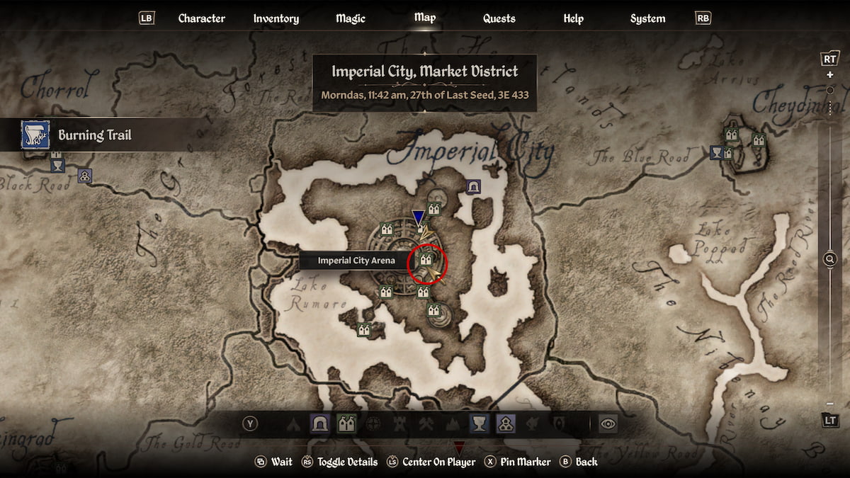 Imperial City Arena map marker