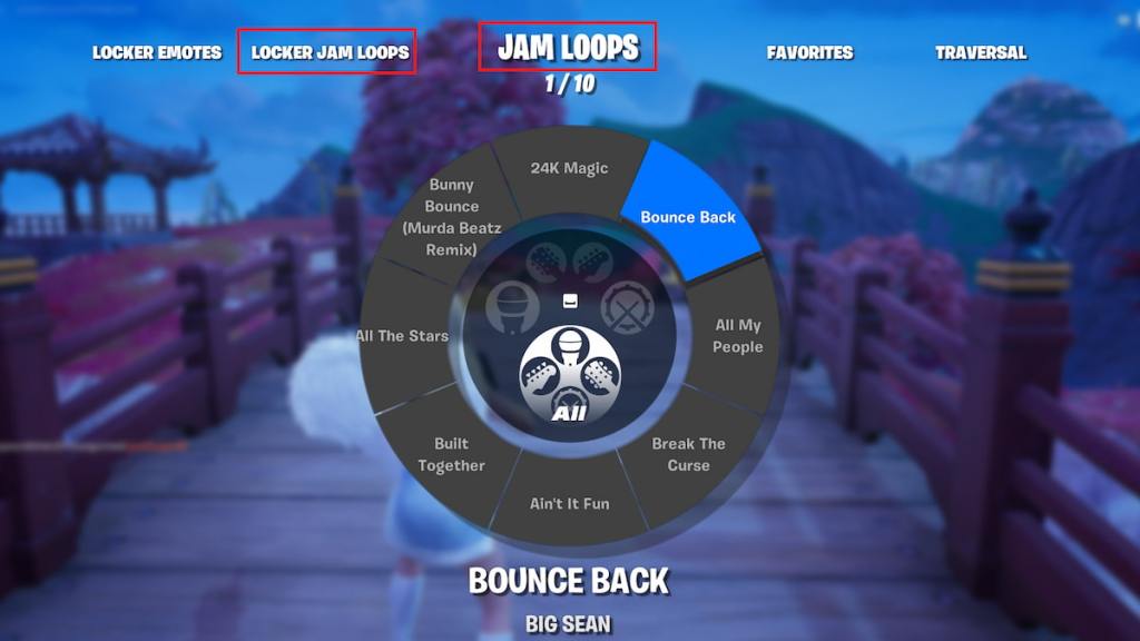 Locker jam loops and jam loops marked in fortnite