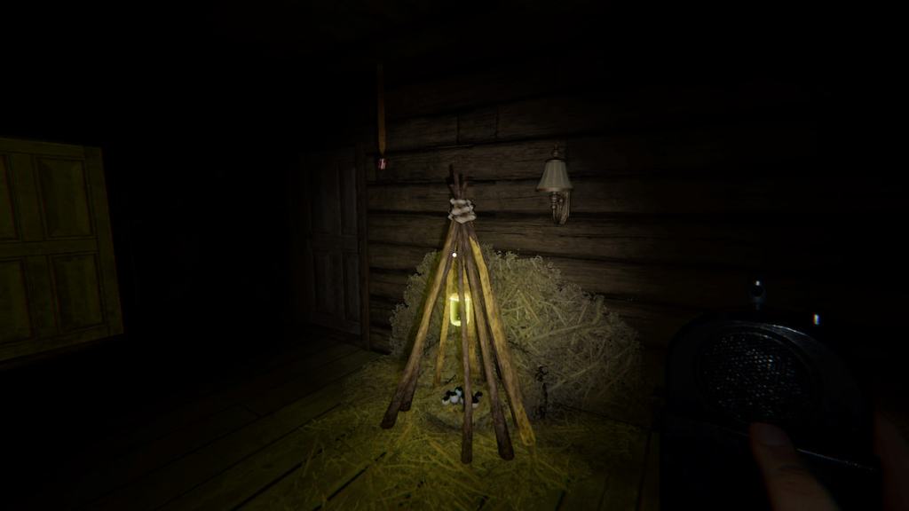 Living room hallway by table room forest minion nest at Grafton Farmhouse in Phasmophobia
