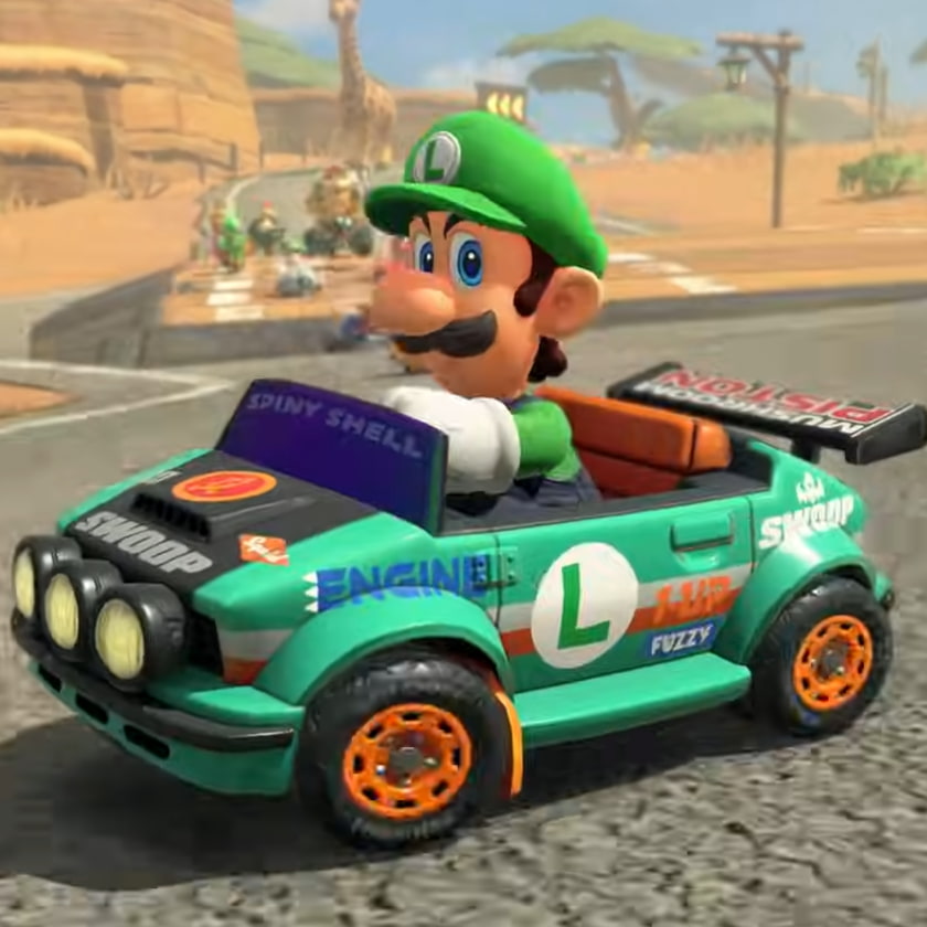 Luigi in Mario Kart World