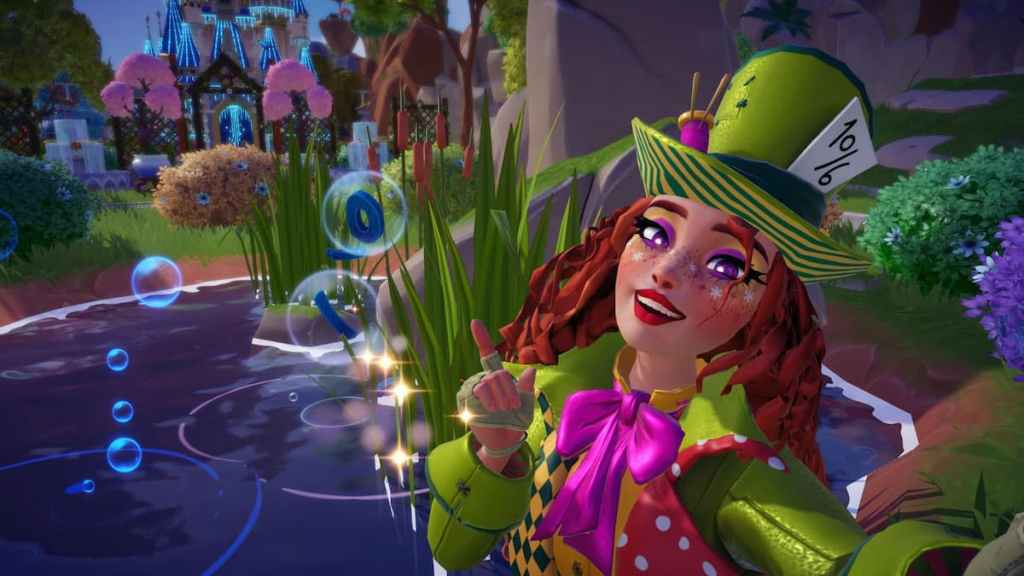 Pointing at magical noun bubble spot in a pond in DDV