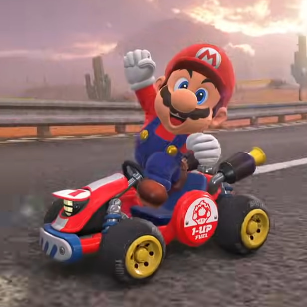 Mario in Mario Kart World