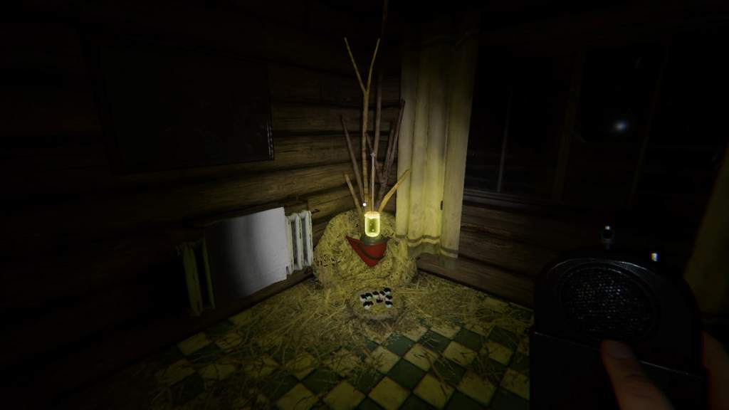 Master bathroom forest minion nest at Grafton Farmhouse in Phasmophobia