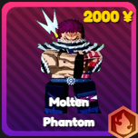 Molten Phantom unit from Anime Rangers X Roblox experience