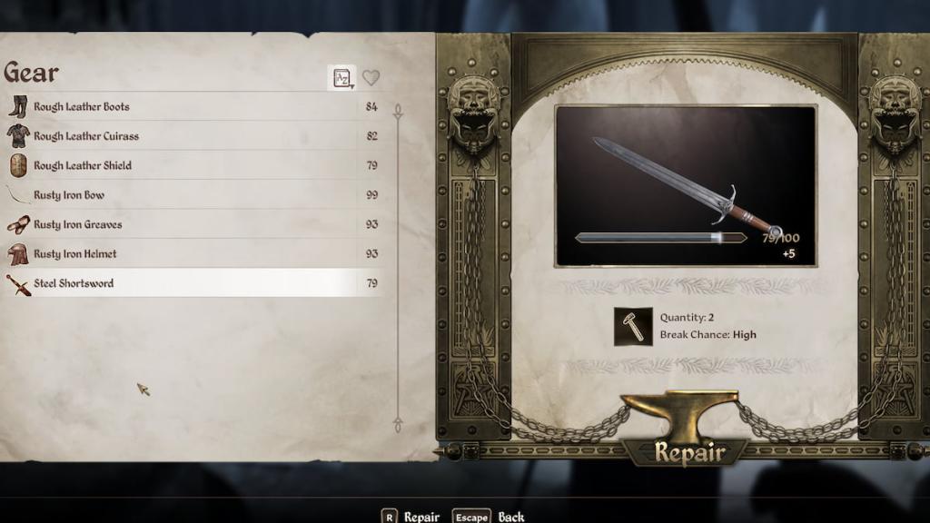 Oblivion Remastered repair hammer