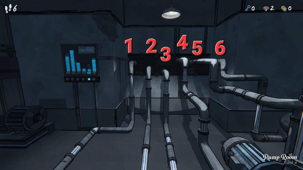 Numbered pipes in Blue Prince