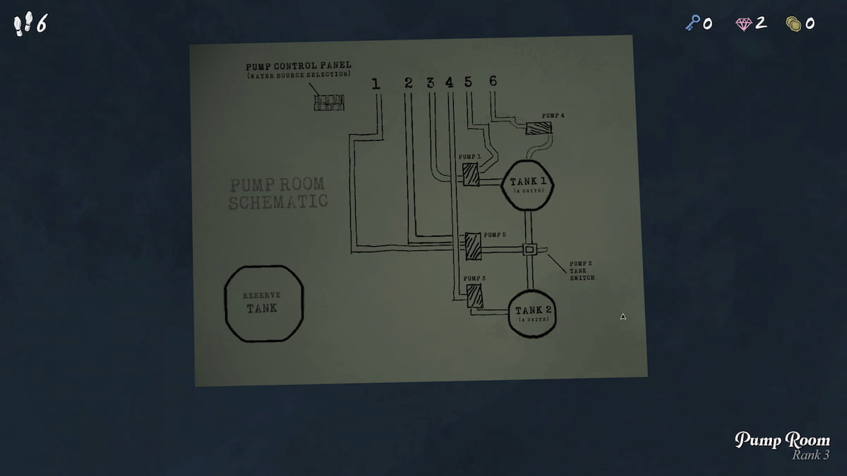 Pipe blueprint in Pump Room