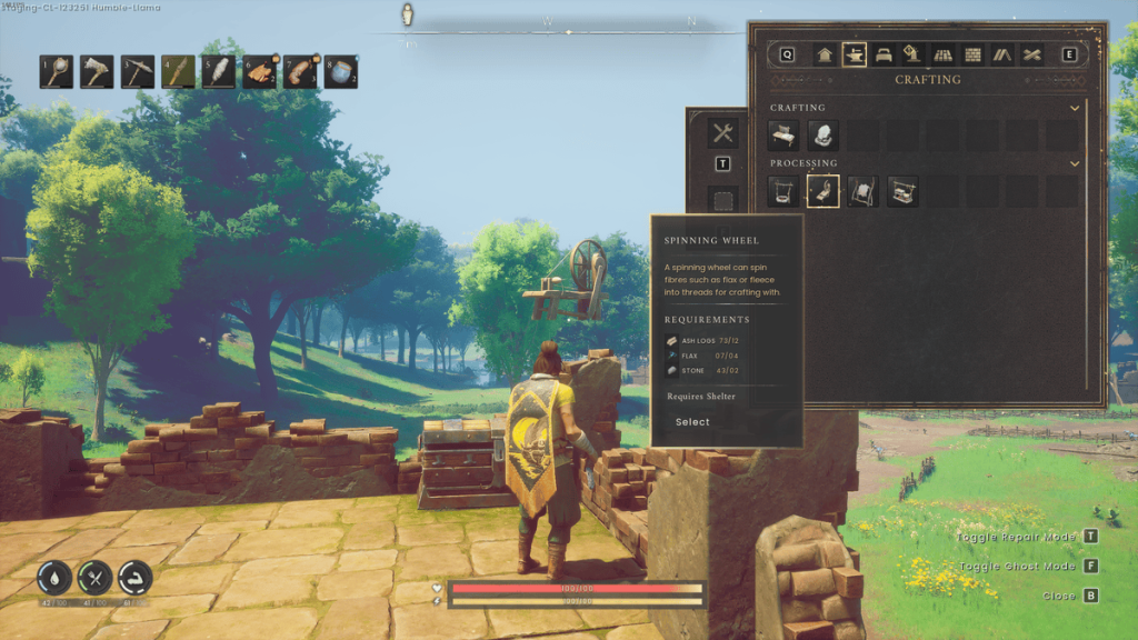 Crafting a Spinning wheel