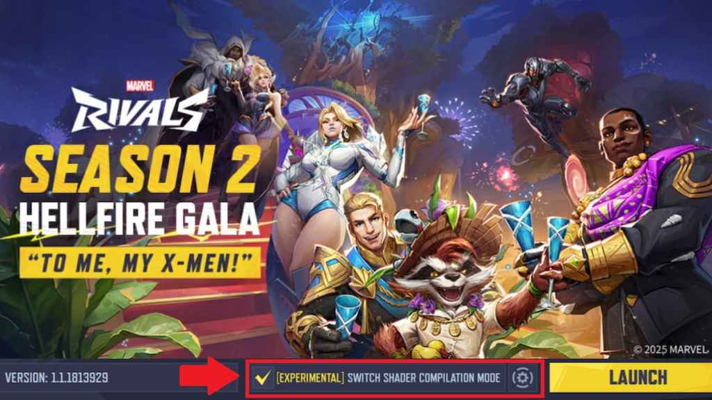 switch shader compilation mode option marked in marvel rivals