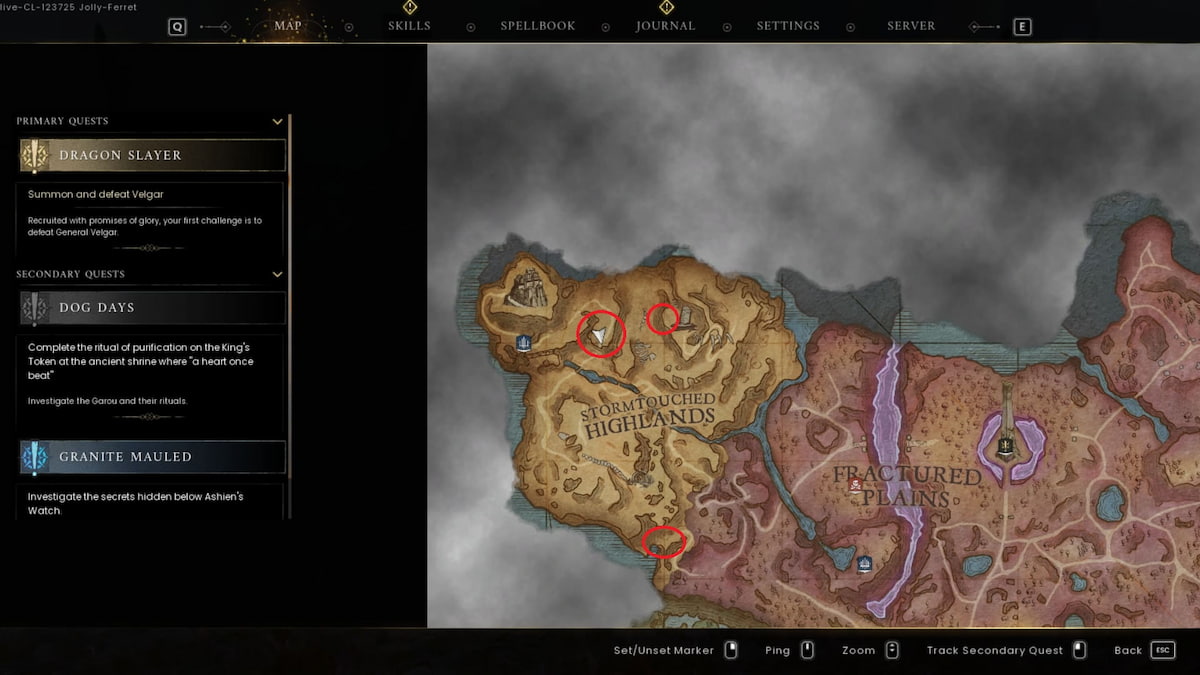 Shock Bulb map locations