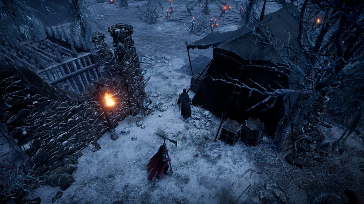 two characters walking on snow in V Rising