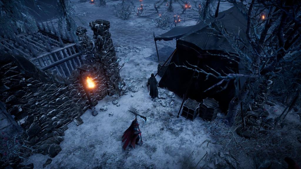 two characters walking on snow in V Rising