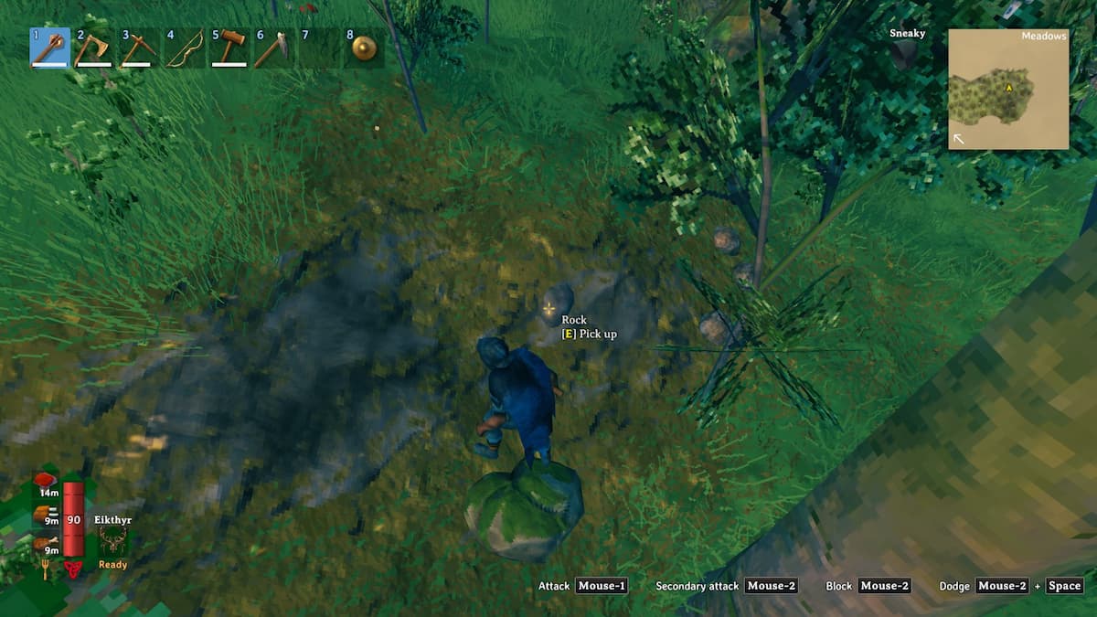 a screenshot of the rock location in valheim