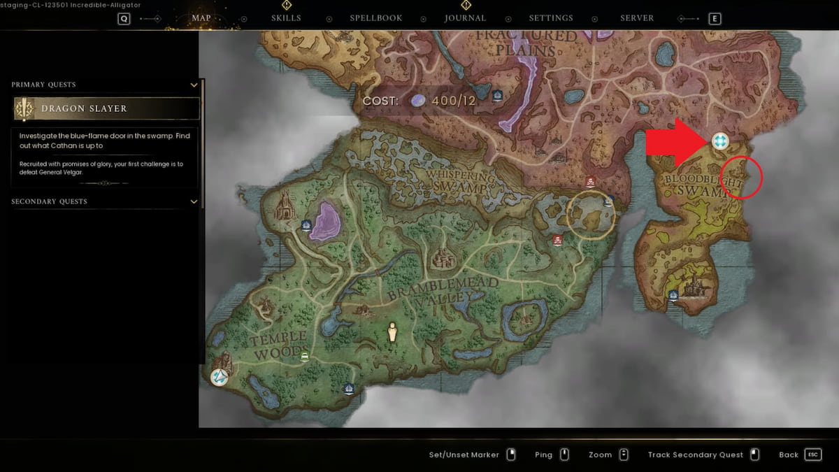 Blightwood tree spawn on map