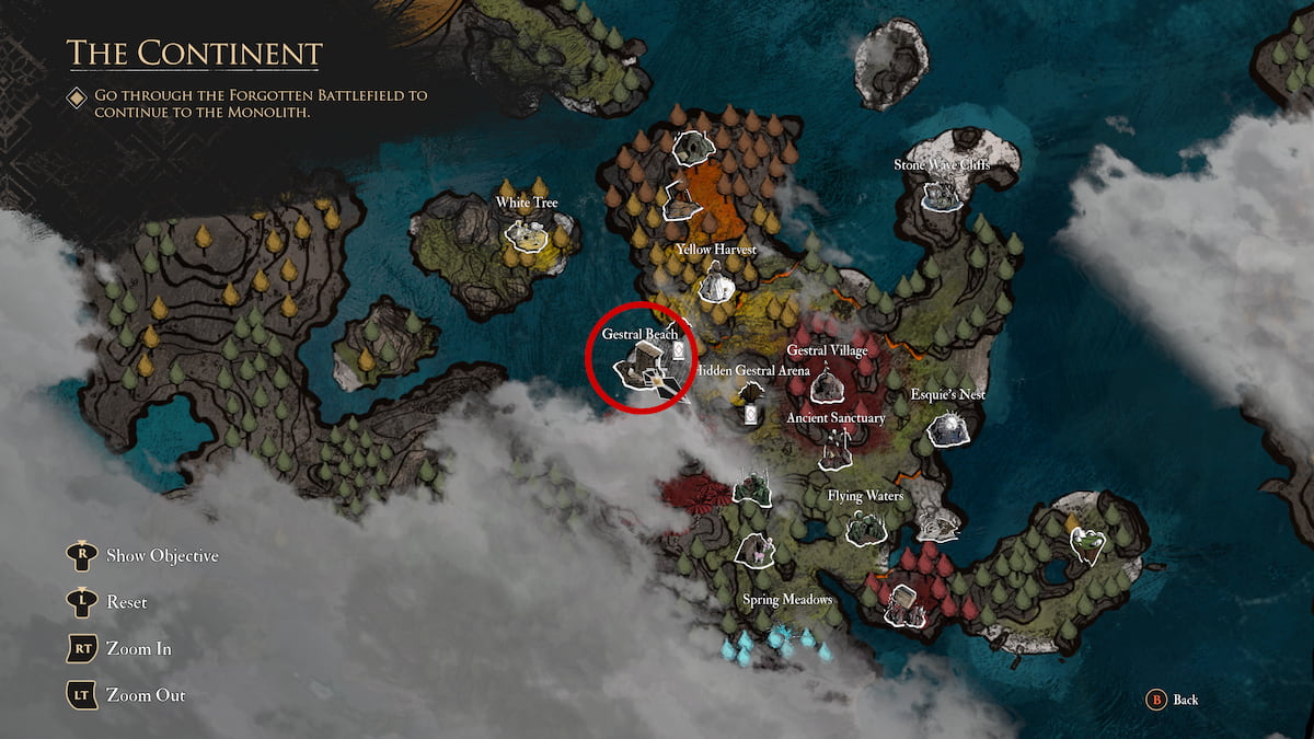 Gestral Beach map location