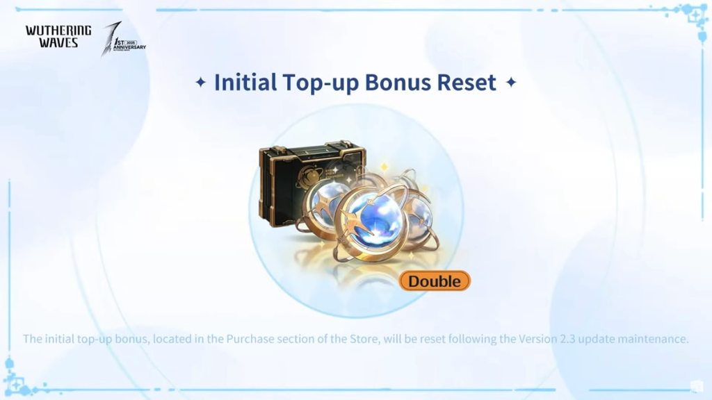 wuwa store initial top-up reset