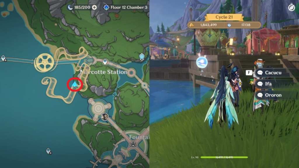 Ifa, Cacucu, Ororon, Kinich, and Ajaw location in whirling waltz events