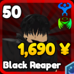 Black Reaper unit from the Anime Rangers X Roblox experience