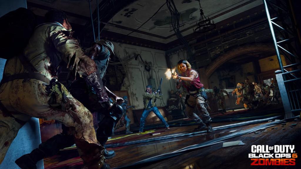 Operator shooting zombie in Shattered Veil