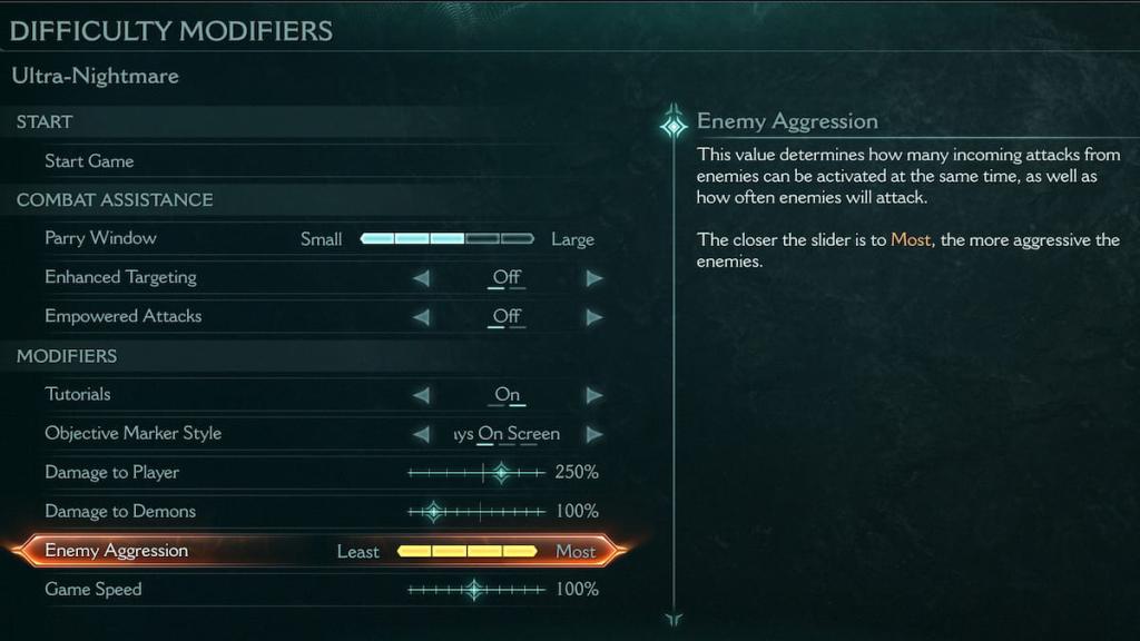 Doom the Dark Ages difficulty modifiers