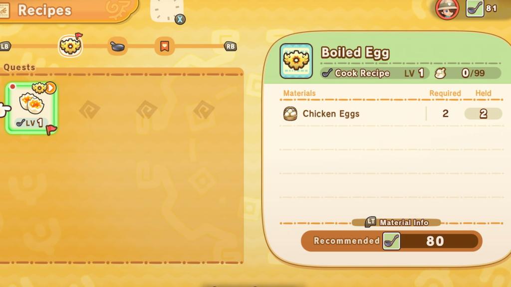 Fantasy Life i Boiled Egg recipe
