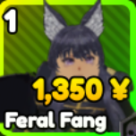 Feral Fang unit from the Anime Rangers X Roblox experience.