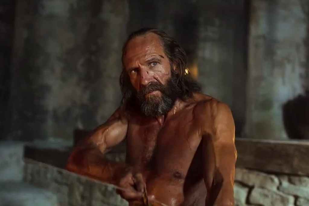 Ralph Fiennes as Odysseus in The Return.