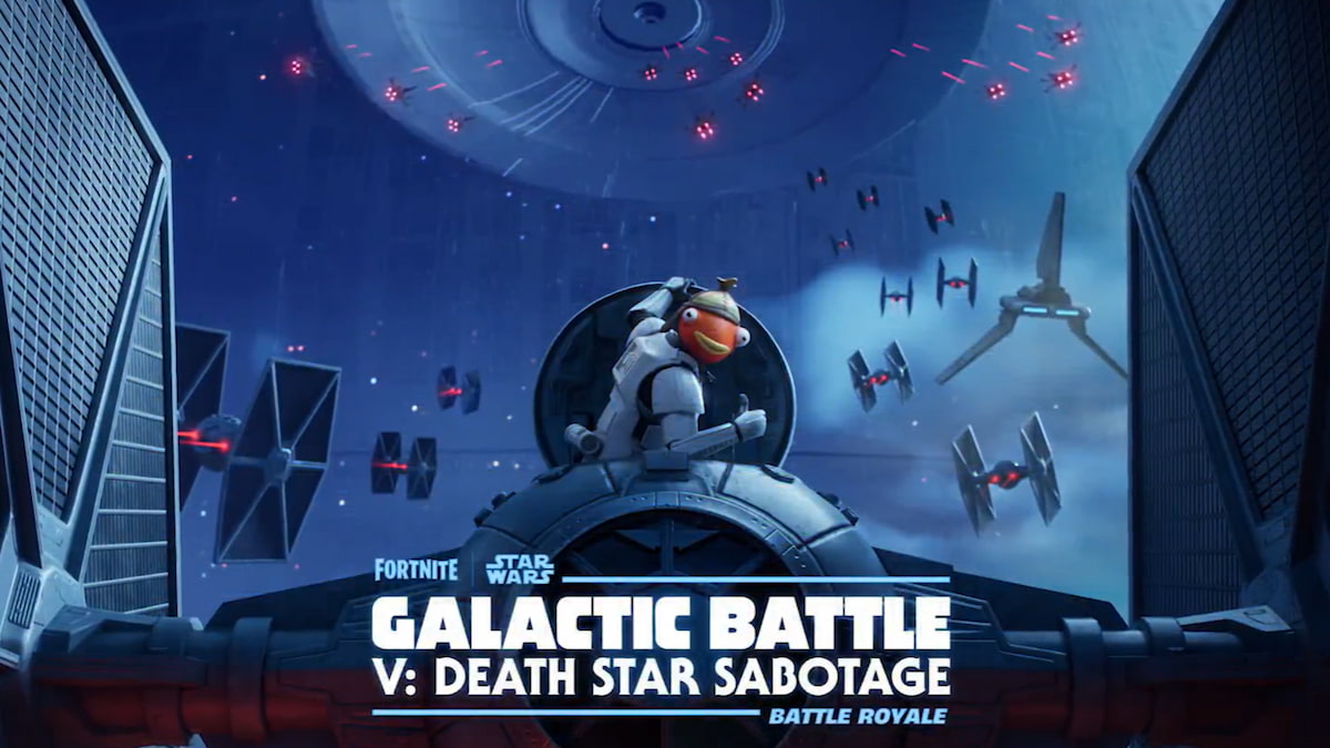 A fish skin piloting a TIE Fighter in the Star Wars Galactic Battle Death Star Sabotage live event