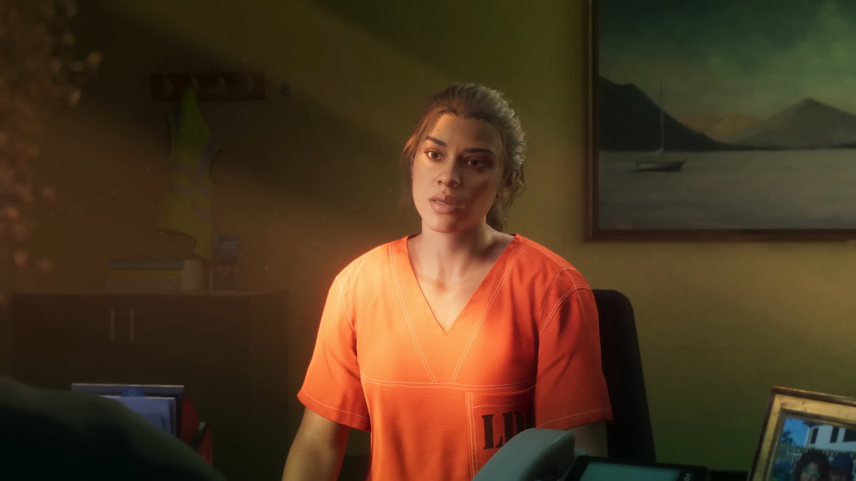 Lucia in prison clothes in GTA 6
