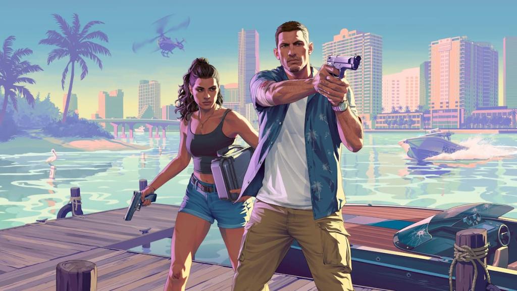 Lucia and Jason in GTA 6 art