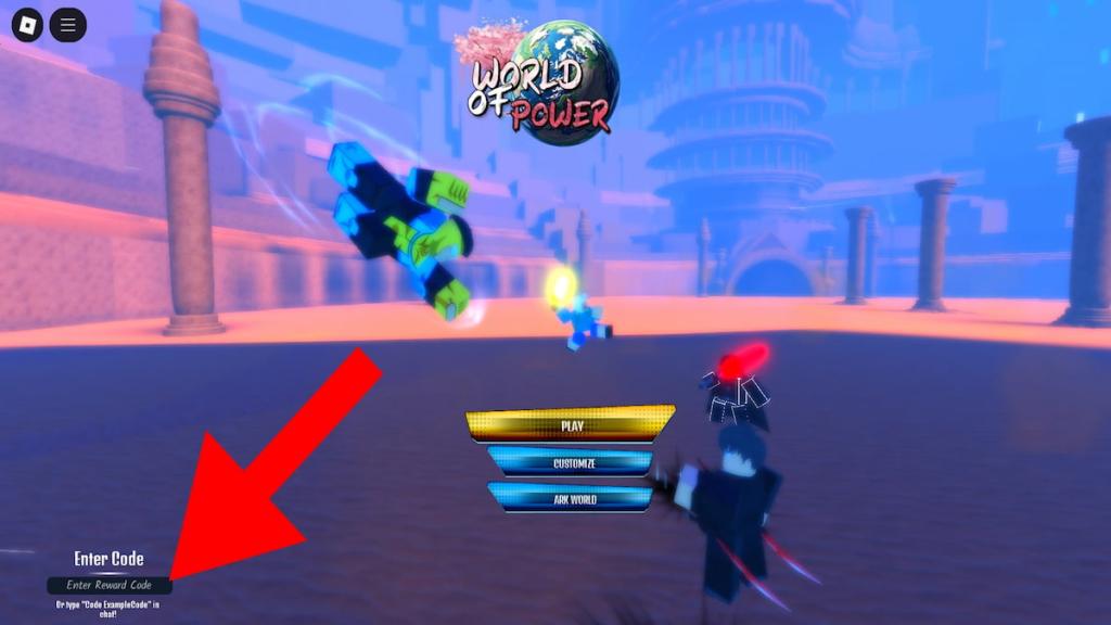 How to redeem World of Power codes