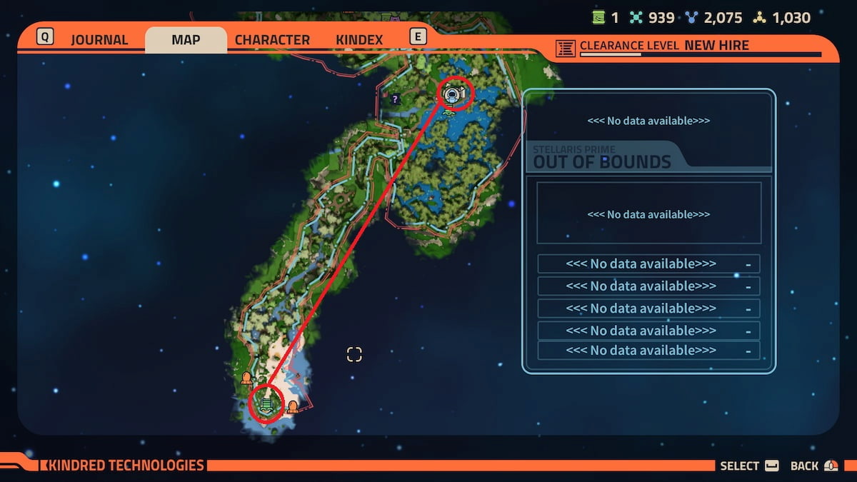 Path to your Habitat on map