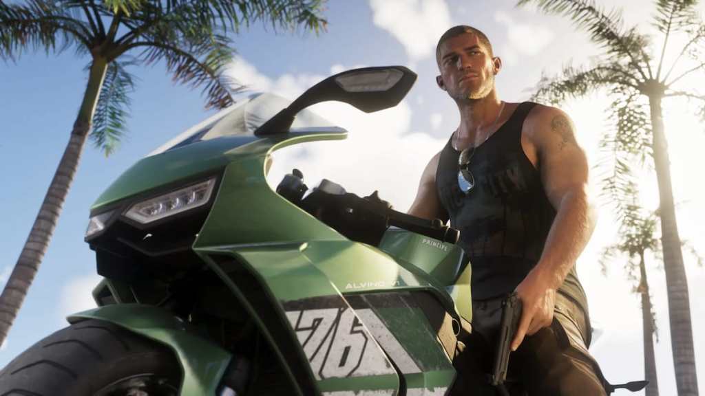 Jason Duvall on a motorcycle in GTA 6