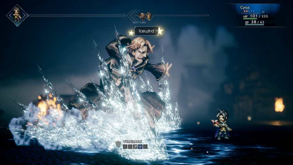 Octopath Traveler gameplay combat screenshot
