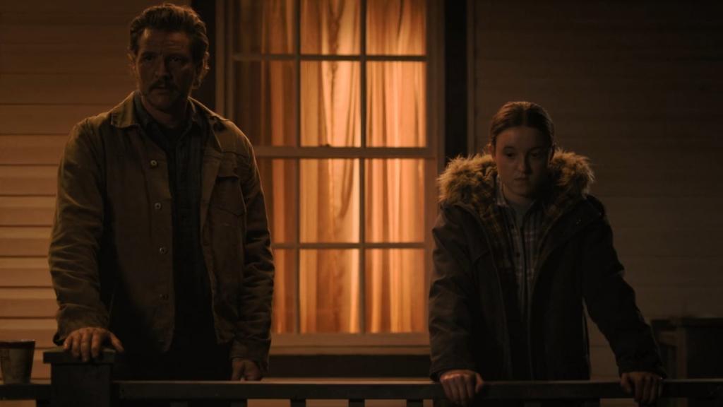 The Last of Us Show Joel Ellie porch scene