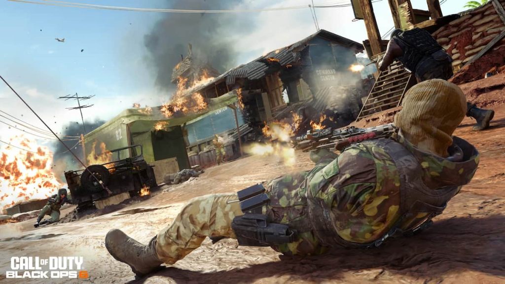 CoD soldier firing from the prone position in BO6