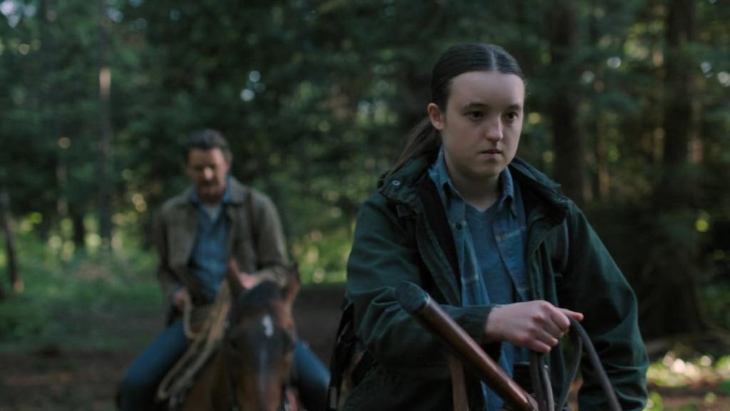 The Last of Us Ellie and Joel on horseback in season 2
