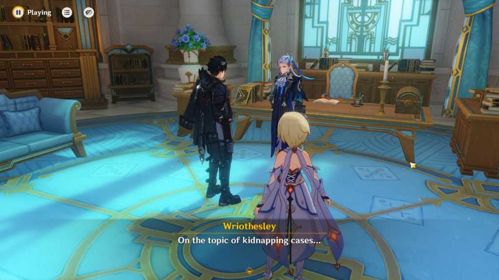 neuvillette and wriostheley are in palais mermonia