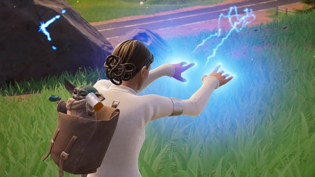 Padme shooting force lightning in Fortnite