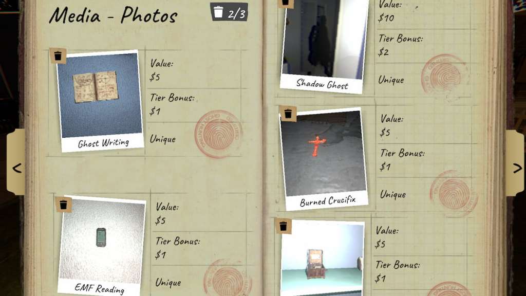 Updated journal in Chronicle Phasmophobia