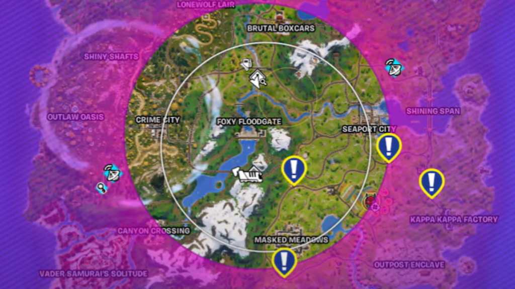 Republic Outpost locations on map in Fortnite