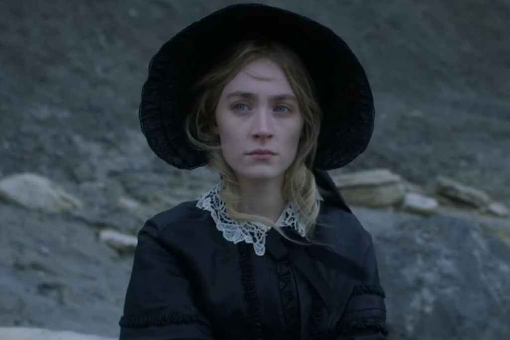 Saoirse Ronan acting in Ammonite.