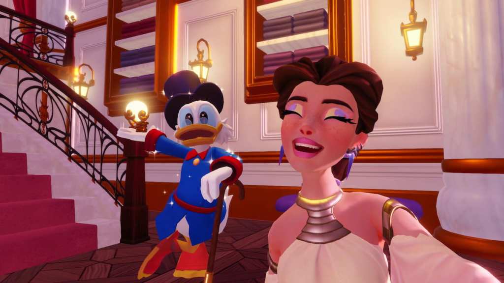 Taking a picture with Scrooge McDuck in DDV