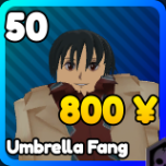 Umbrella Fang unit from the Anime Rangers X Roblox experience