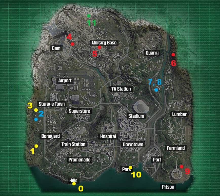 Warzone Verdansk 2025 bunker locations
