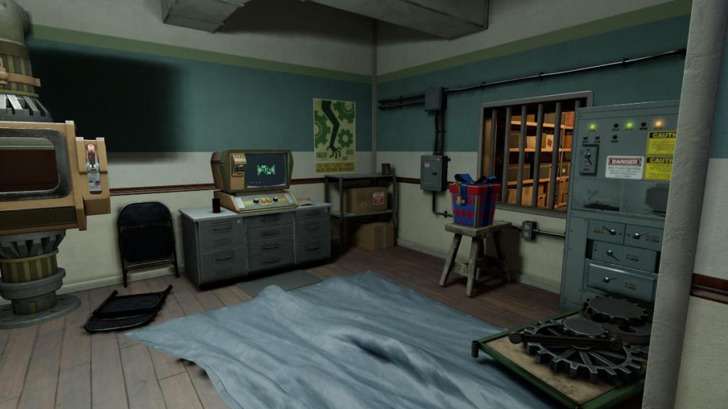 Present in room behind Jackie in a Box hole