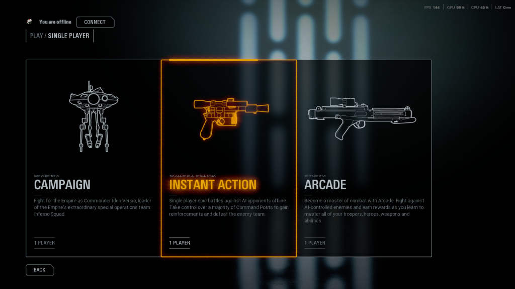 Single player modes in Battlefront 2